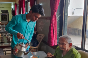 Sweets and Medicine Distribution at Shree Modheshvari Hitvadhak Charitable Trust - Old Age Home